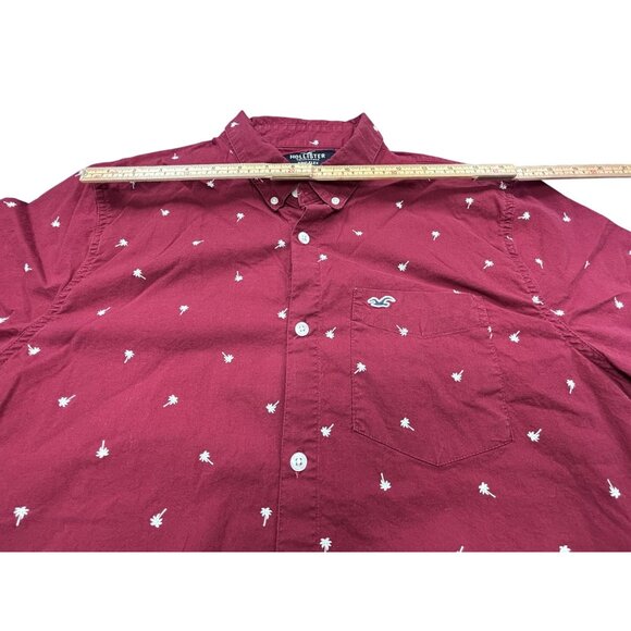 Hollister Mens Epic Flex Stretch Shirt L Palm Tree Print - Picture 5 of 13